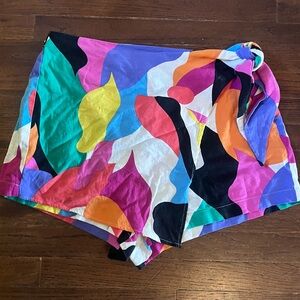 Colorful Linen Skort